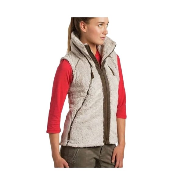 KUHL Flight Fleece Vest Women's Large Stone Ivory - Picture 11 of 17